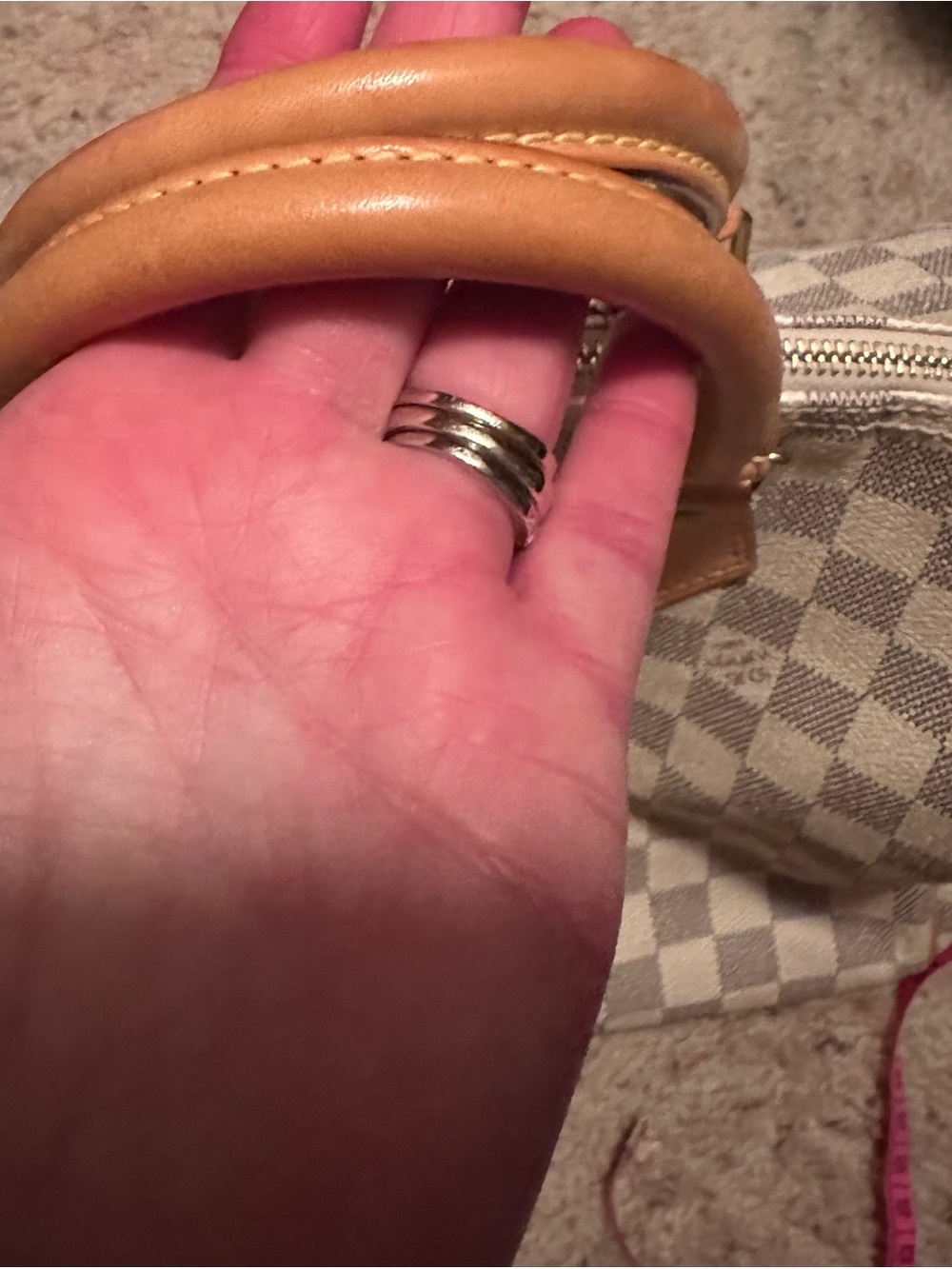 Louis Vuitton Damier Azur Speedy Satchel in Cream and Light Blue - Picture 10 of 10